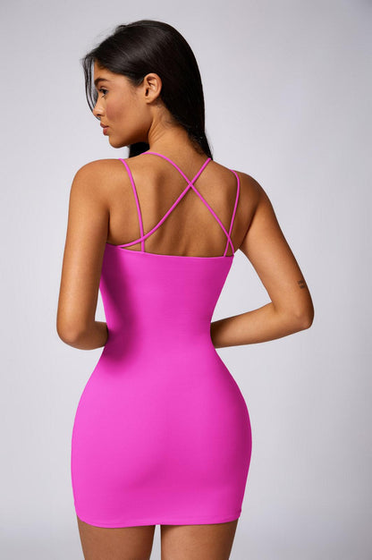 Soft Lounge Pink Dress- Short