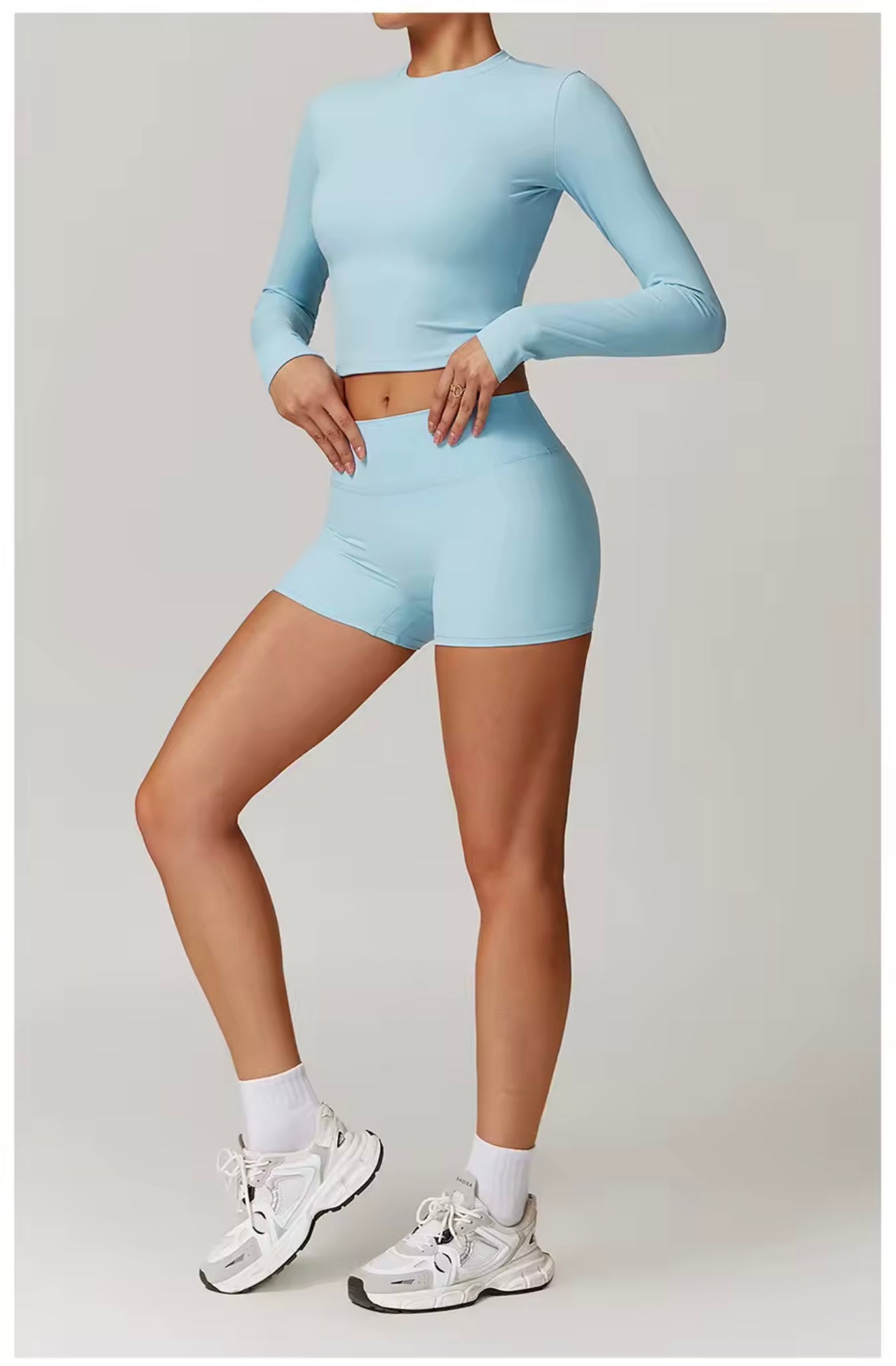 Cerulean Soft Sculpt Covered Shorts Set