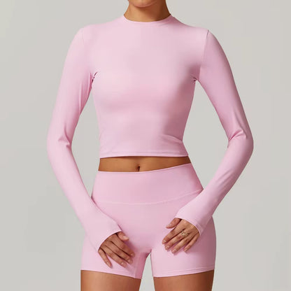 Pink Soft Sculpt Covered Shorts Set