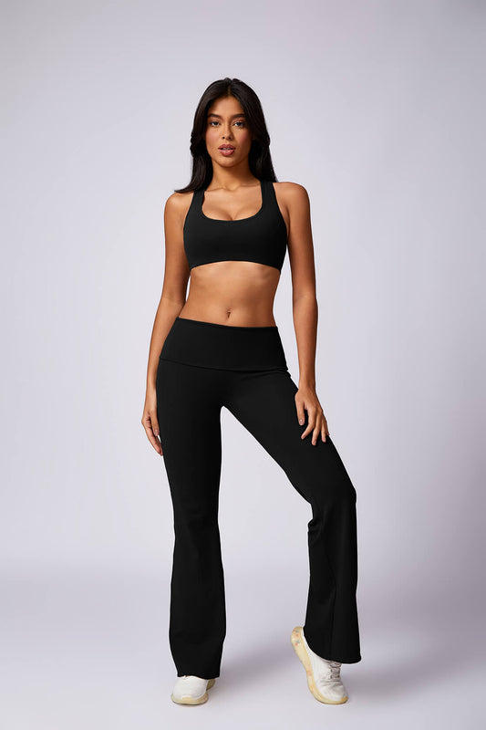 Kaur Black Sports Bra + Legging Set