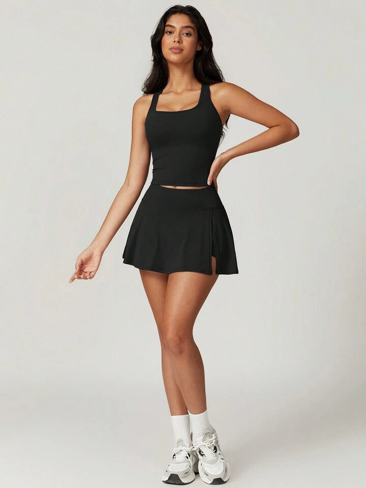 Courtside Sinai Pink Top + Skort Set