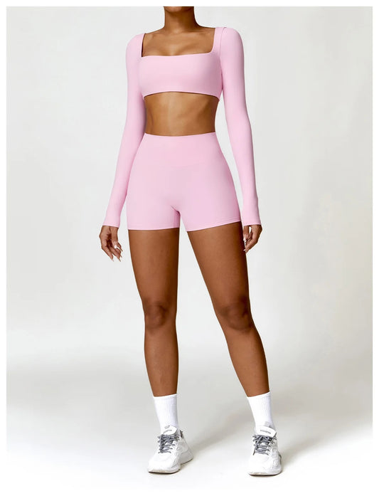 Pink Soft Sculpt Long Sleeve Set